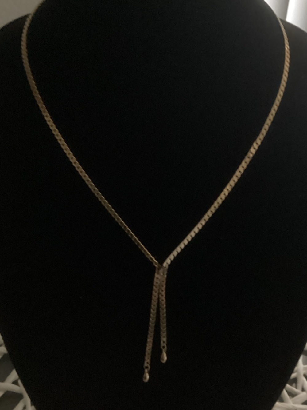 Gold-Tone Y Drop Necklace - Elegant Women's Jewelry